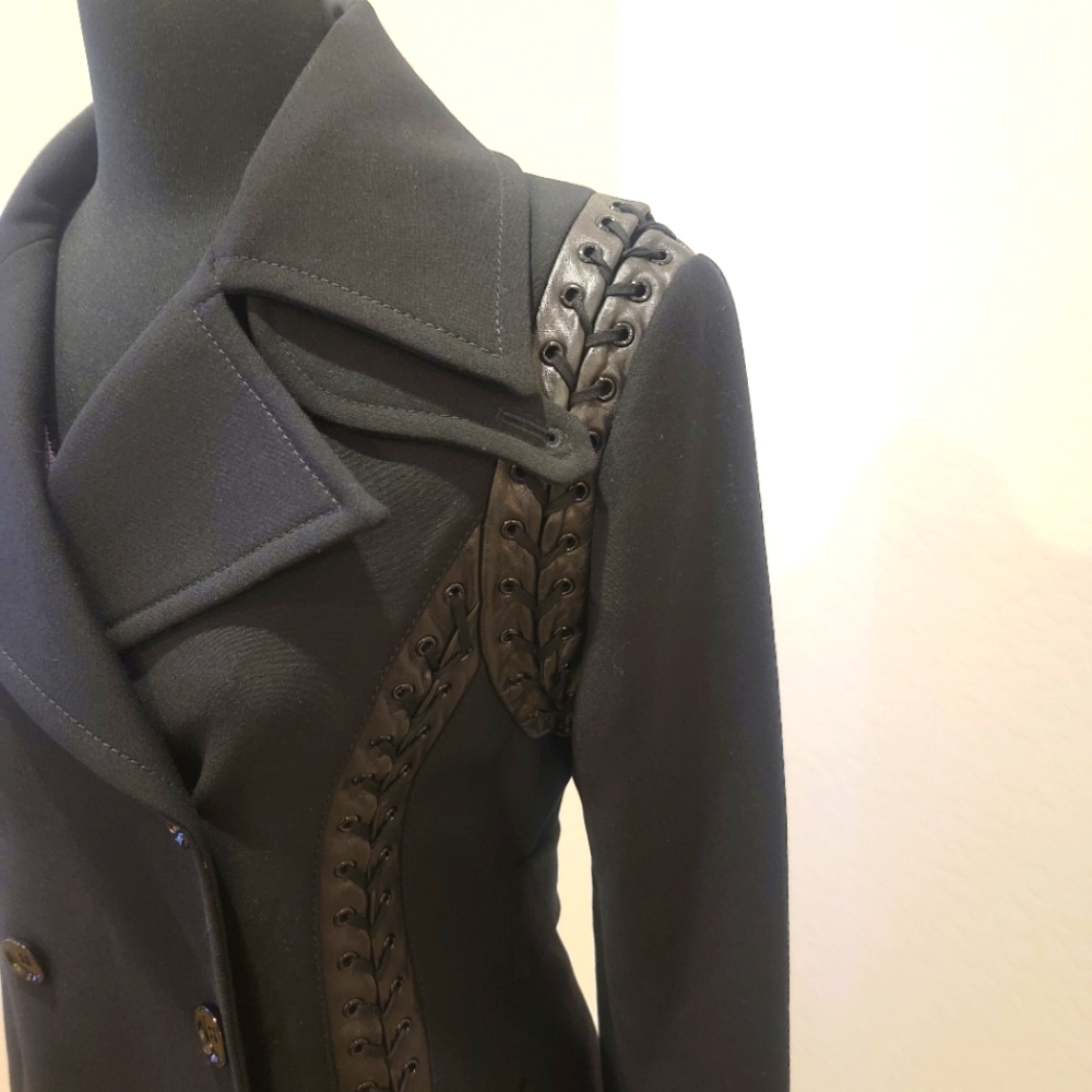 Dolce & Gabbana Black Jacket with Lace Detailing